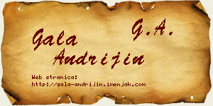 Gala Andrijin vizit kartica
